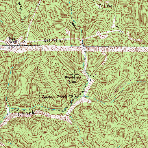 Topographic Map of Brewster Cemetery, WV