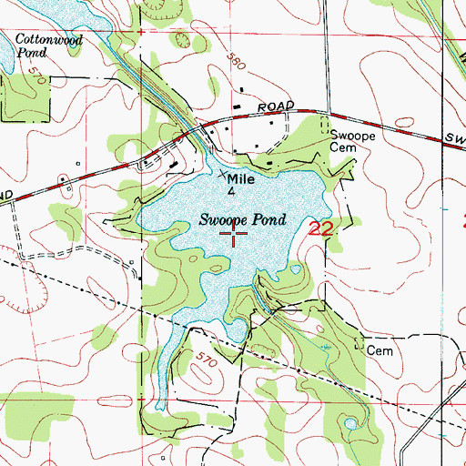 Topographic Map of Swoope Pond, AL