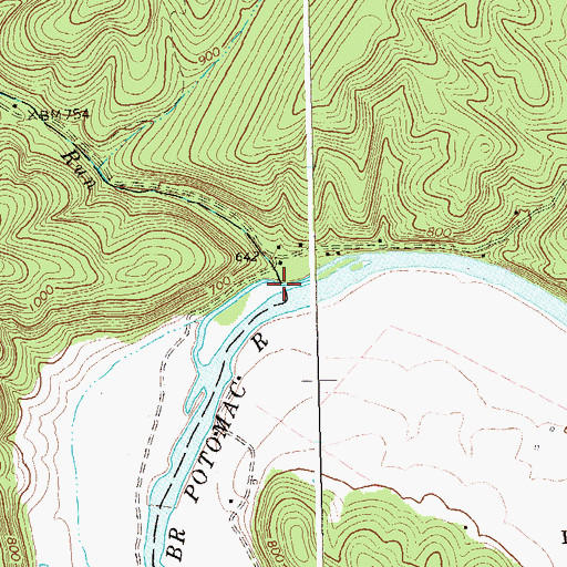 Topographic Map of Broad Run, WV