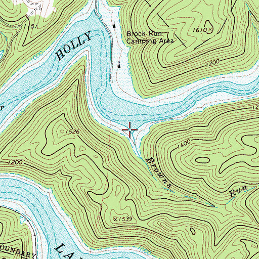 Topographic Map of Browns Run, WV