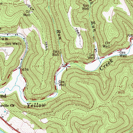 Topographic Map of Browns Run, WV