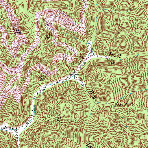 Topographic Map of Buck Fork, WV
