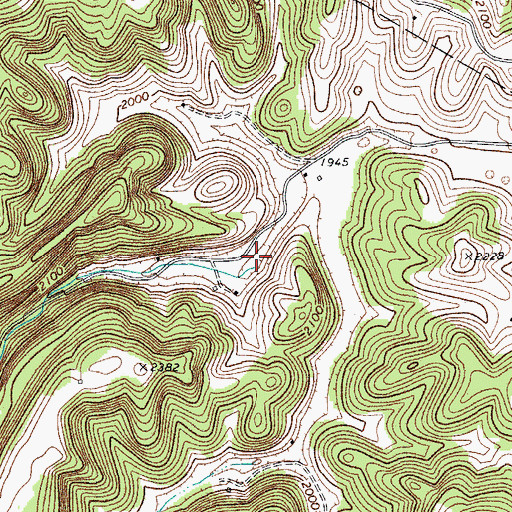 Topographic Map of Buckeye Creek, WV