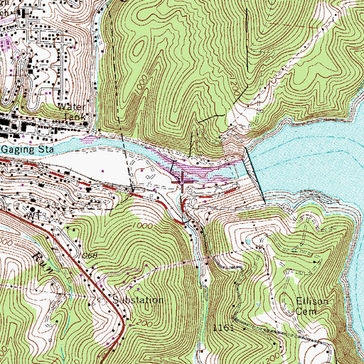 Topographic Map of Buckeye Creek, WV