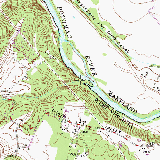 Topographic Map of Buckwheat Hollow, WV
