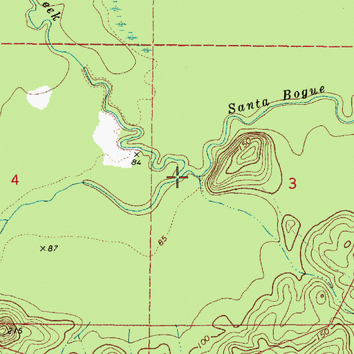 Topographic Map of Taylors Creek, AL