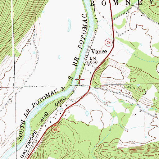 Topographic Map of Buffalo Creek, WV