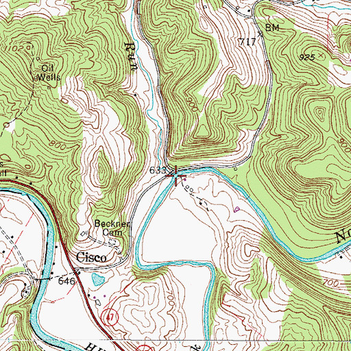 Topographic Map of Buffalo Run, WV