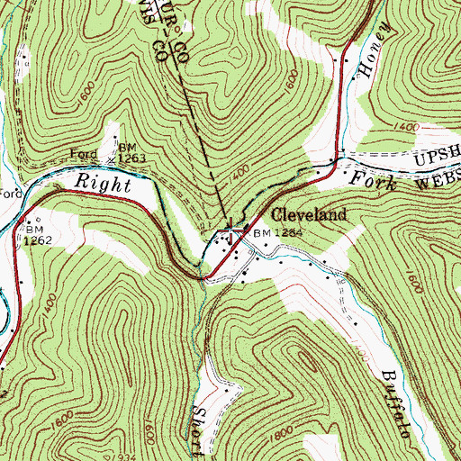 Topographic Map of Buffalo Run, WV