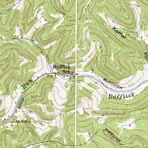Topographic Map of Bufflick School (historical), WV