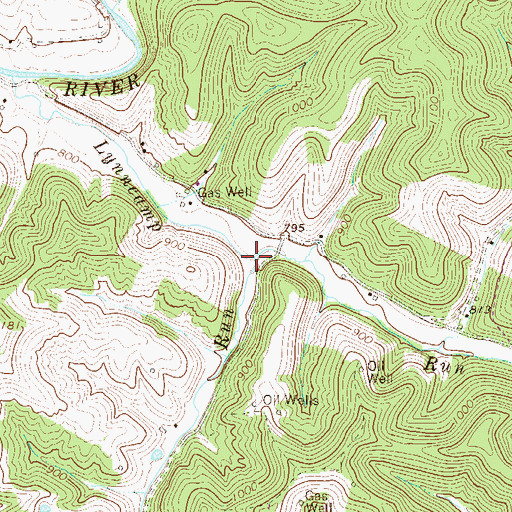 Topographic Map of Buzzard Run, WV