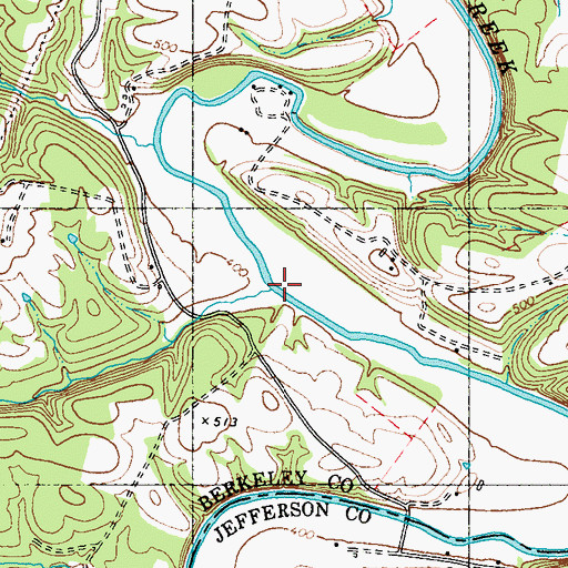 Topographic Map of Buzzard Run, WV