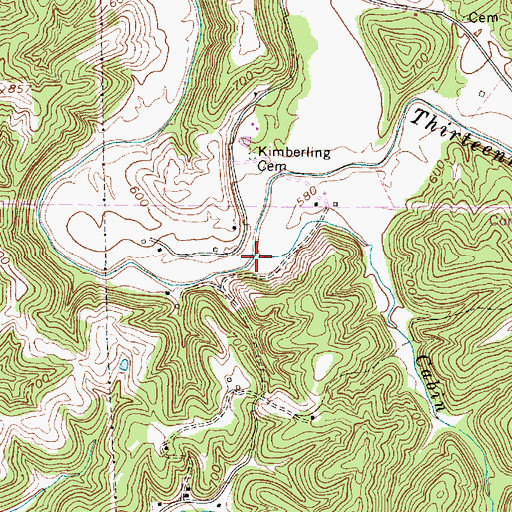 Topographic Map of Cabin Creek, WV