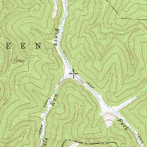 Topographic Map of Cale Run, WV