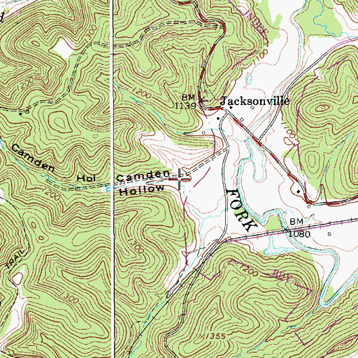 Topographic Map of Camden Hollow, WV