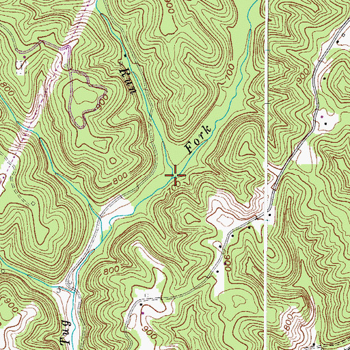 Topographic Map of Camp Run, WV