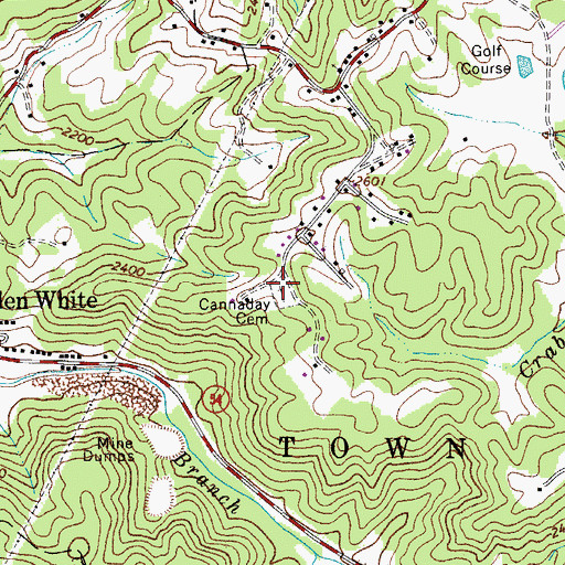 Topographic Map of Cannaday Cemetery, WV
