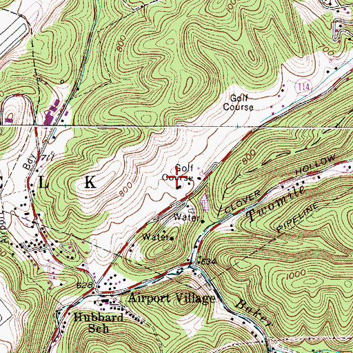 Topographic Map of Capital High School, WV