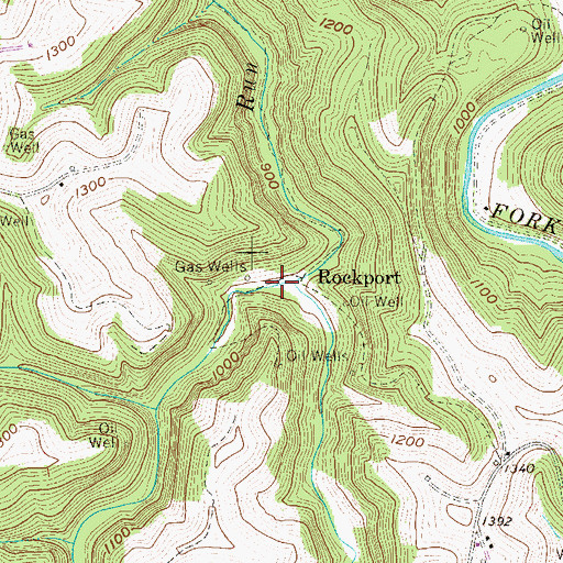 Topographic Map of Carney Fork, WV