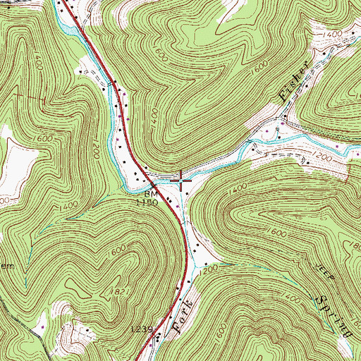 Topographic Map of Carpenter Fork, WV
