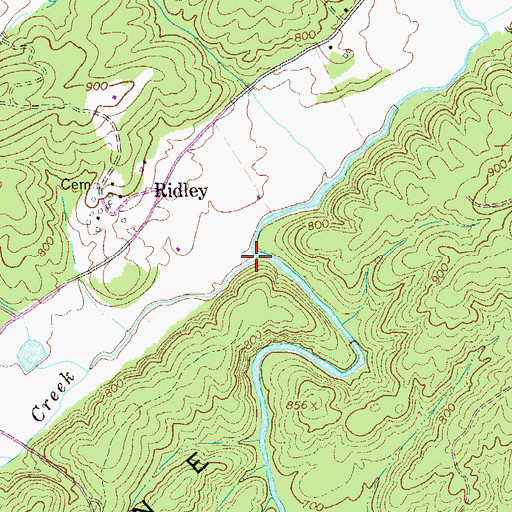 Topographic Map of Town Creek, AL