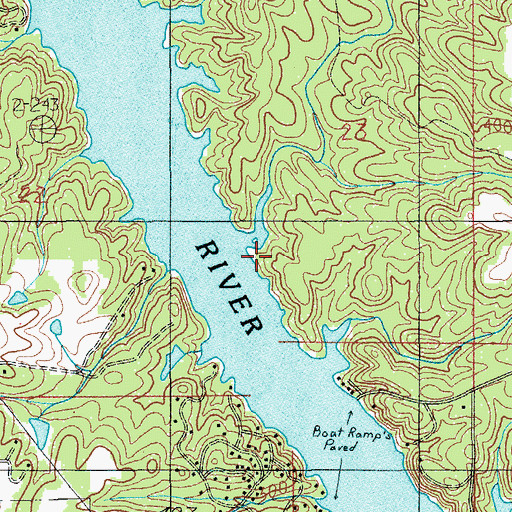 Topographic Map of Town Creek, AL