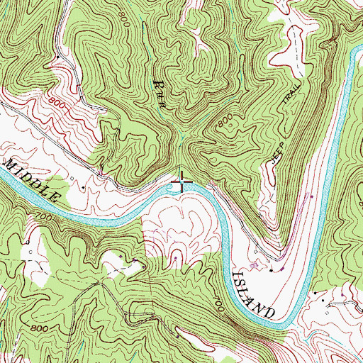 Topographic Map of Cedar Run, WV