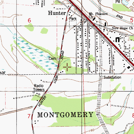 Topographic Map of C W Trenholm School, AL
