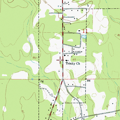 Topographic Map of Trinity United Methodist Church, AL