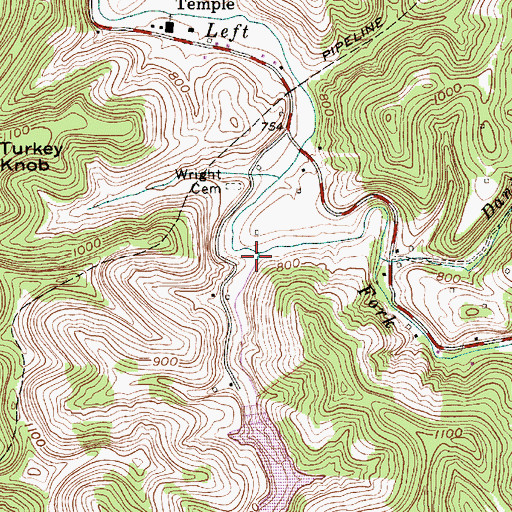 Topographic Map of Charles Fork, WV