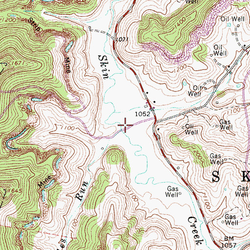 Topographic Map of Charles Run, WV