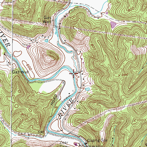 Topographic Map of Charley Creek, WV