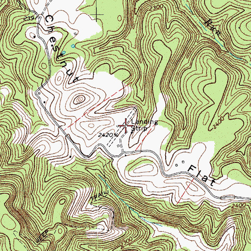 Topographic Map of Chestnut Flat, WV