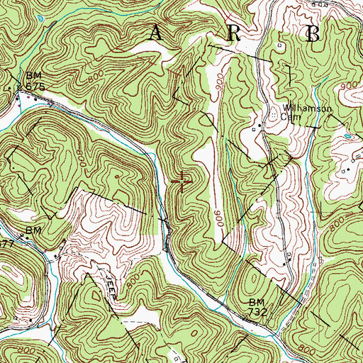 Topographic Map of Chief Cornstalk Wildlife Management Area, WV