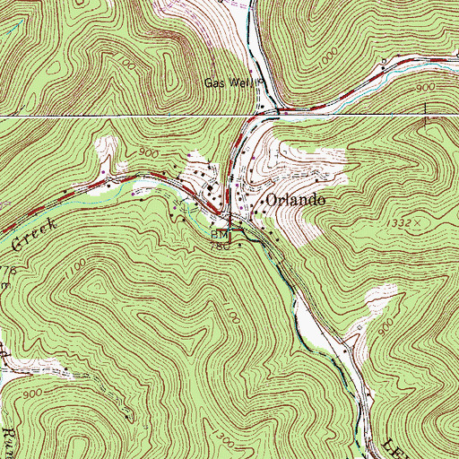 Topographic Map of Clover Fork, WV