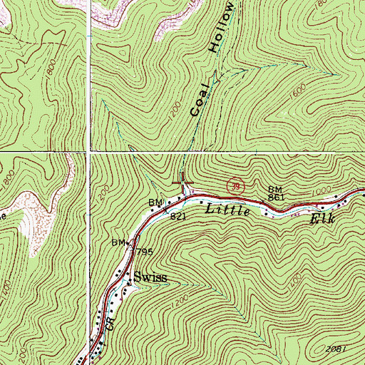 Topographic Map of Coal Hollow, WV