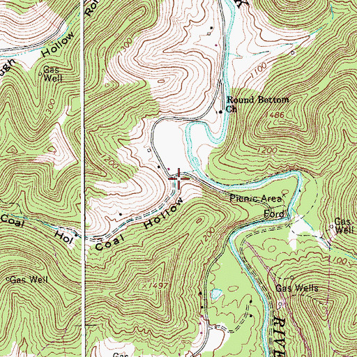 Topographic Map of Coal Hollow, WV