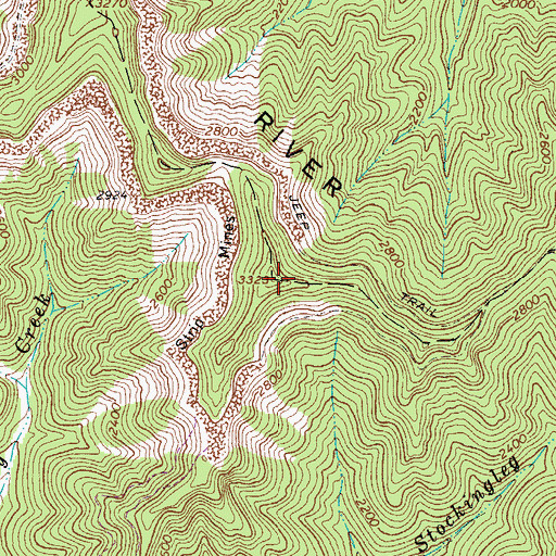 Topographic Map of Coal River Mountain, WV
