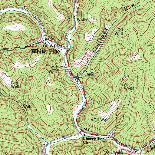 Topographic Map of Coalbank Run, WV