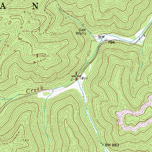 Topographic Map of Cold Fork, WV
