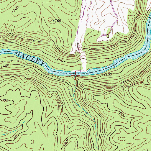 Topographic Map of Collison Creek, WV