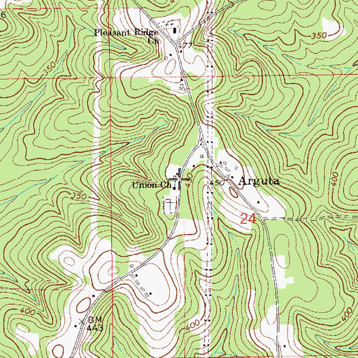 Topographic Map of Union Presbyterian Church, AL