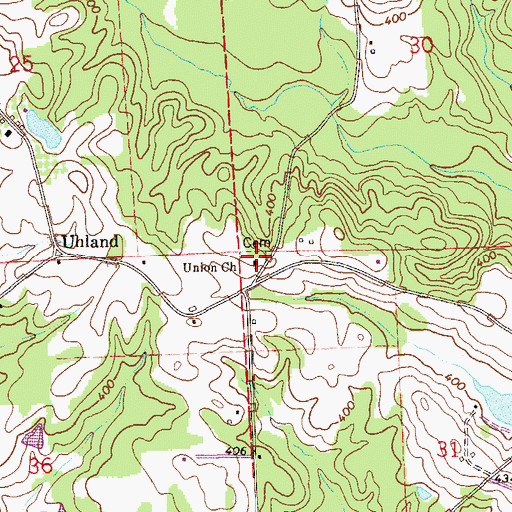 Topographic Map of Union Primitive Baptist Church, AL