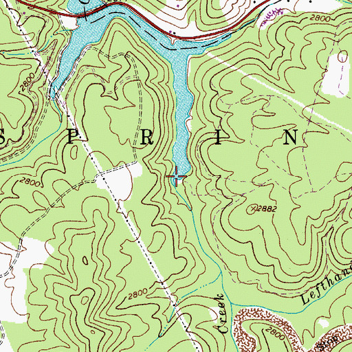 Topographic Map of Cooper Creek, WV