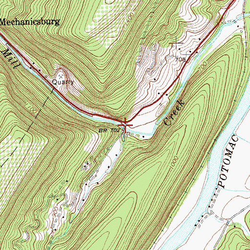 Topographic Map of Core Run, WV