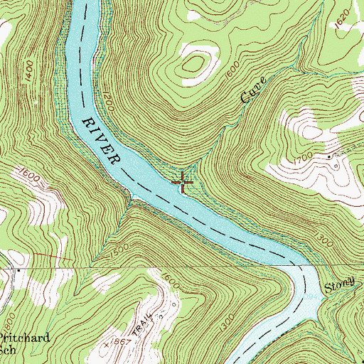 Topographic Map of Cove Run, WV