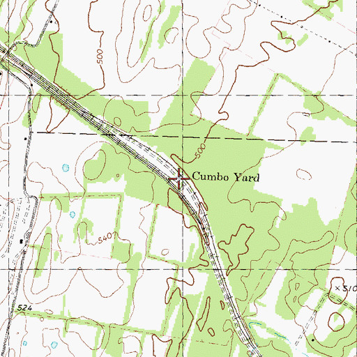 Topographic Map of Cumbo Yard, WV