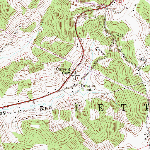 Topographic Map of Current Cemetery, WV