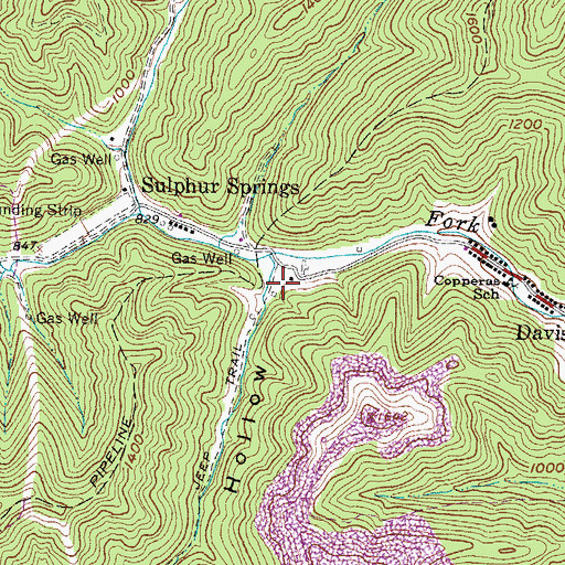 Topographic Map of Dairy Hollow, WV