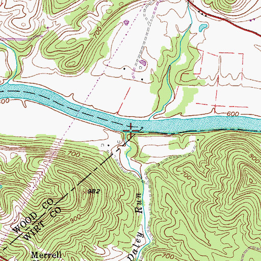 Topographic Map of Daley Run, WV